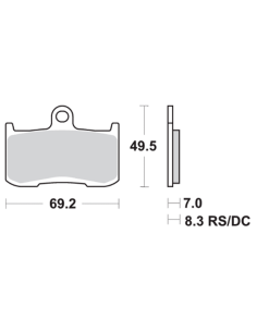 Pastillas de freno SBS P782-RST SINTER 2