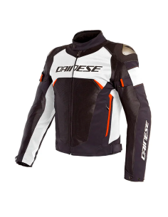 CHAQUETA DAINESE DINAMICA AIR D-DRY BLANCO/ROJO FLUOR/NEGRA