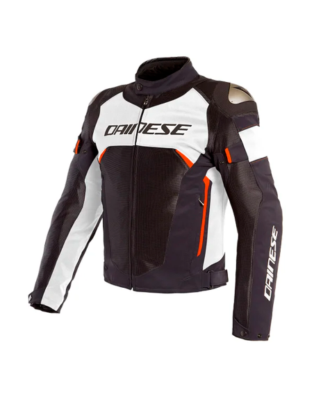 CHAQUETA DAINESE DINAMICA AIR D-DRY BLANCO/ROJO FLUOR/NEGRA