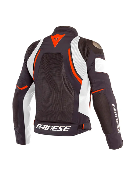 CHAQUETA DAINESE DINAMICA AIR D-DRY BLANCO/ROJO FLUOR/NEGRA