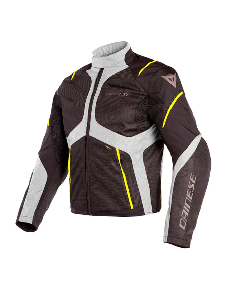 CHAQUETA DAINESE SAURIS D-DRY NEGRO/AMARILLO FLUOR/QUARRY