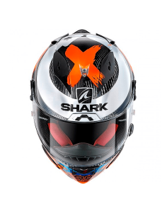 CASCO SHARK RACE-R PRO CARBON REPLICA LORENZO 2019 CARBONO / AZUL / ROJO 2