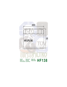HF138 Filtro de aceite Hiflofiltro Suzuki - Aprilia 2