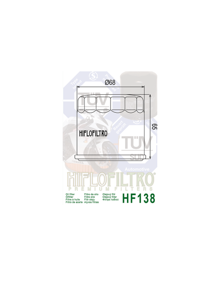 HF138 Ölfilter HIFLOFILTRO SUZUKI - Aprilia