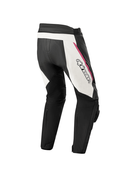 PANTALON ALPINESTARS STELLA MISSILE V2 SEÑORA NEGRO / BLANCO / FUCSIA