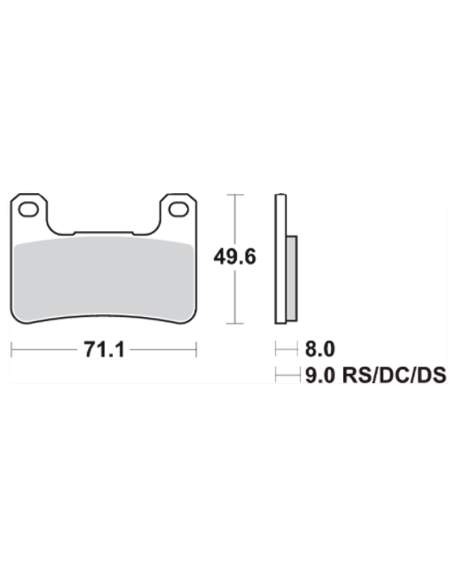 Bremsbeläge SBS P806-DC DUAL CARBON