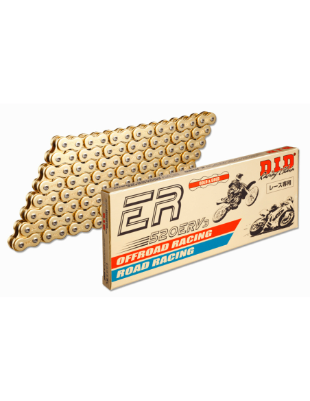 Cadena de transmisión DID ERV3 520 Super Reforzada Dorado