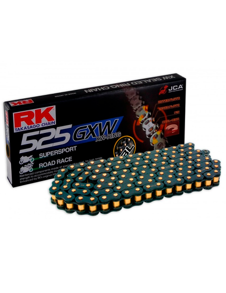 Cadena de transmisión RK GXW 525 / 530 Reforzada Negro
