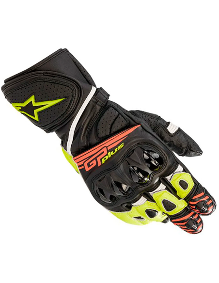 GUANTES ALPINESTARS GP PLUS R V2 BLACK / YELLOW FLUO / RED FLUO