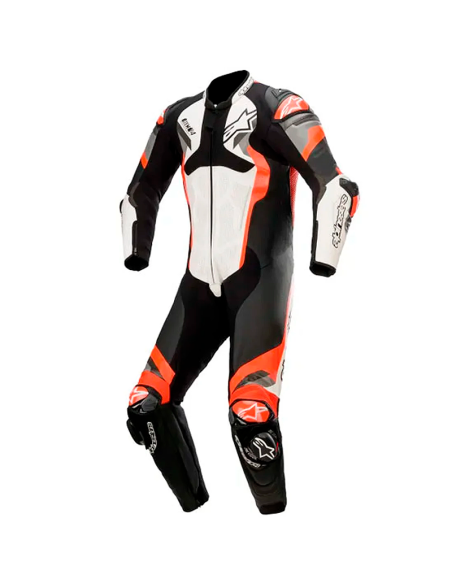 MONO ALPINESTARS ATEM V4 PROFESSIONAL WHITE / BLACK / RED FLUO / GREY