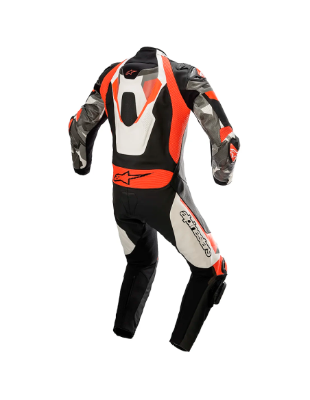 MONO ALPINESTARS ATEM V4 PROFESSIONAL WHITE / BLACK / RED FLUO / GREY
