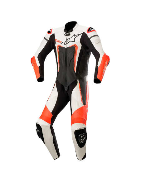 MONO ALPINESTARS MOTEGI V3 PROFESIONAL BLACK / WHITE / RED FLUO