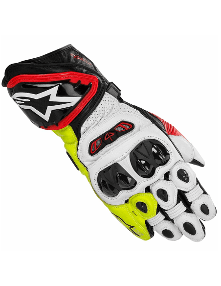 GUANTES ALPINESTARS GP TECH BLACK / WHITE / RED / YELLOW FLUO