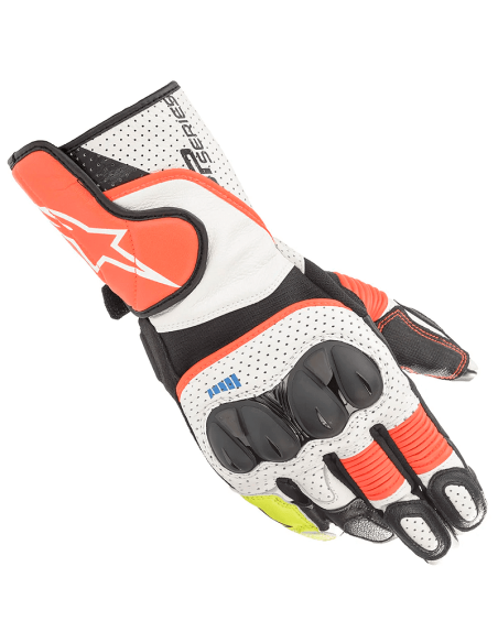 Guantes ALPINESTARS SP-2 V3 WHITE / RED FLUO / BLACK