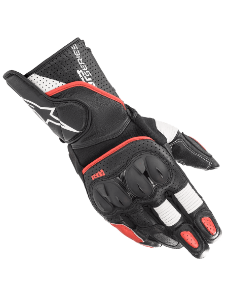 Guantes ALPINESTARS SP-2 V3 BLACK / WHITE / BRIGHT RED.