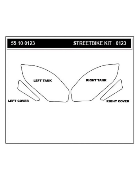 STOMPGRIP Kit de adhesivos HONDA CBR 500 R 2016-2017