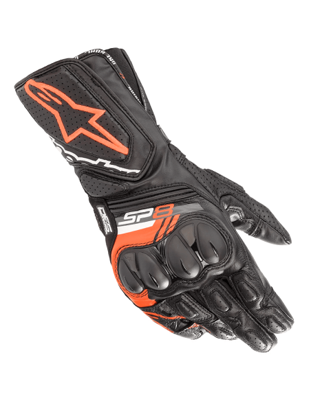 GUANTES ALPINESTARS SP-8 V3 BLACK / RED FLUO