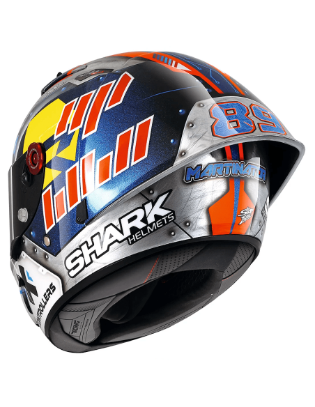 CASCO SHARK RACE-R PRO GP REPLICA MARTINATOR SIGNATURE BLUE / CHROM / ORANGE