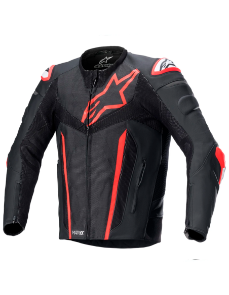 CHAQUETA ALPINESTARS FUSION BLACK / RED FLUO