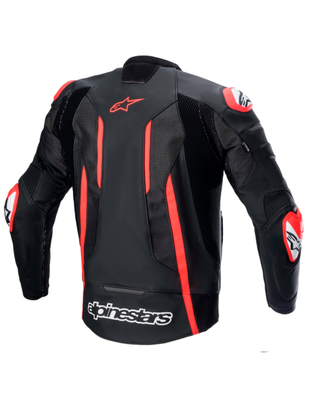 CHAQUETA ALPINESTARS FUSION BLACK / RED FLUO