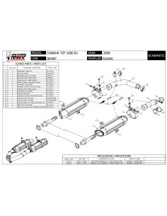 TITAN/KARBON SCHALLDÄMPFER MIVV SUONO YAMAHA YZF R1 2009-2014 2