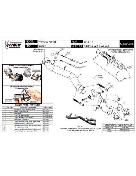 copy of KATALYSATOR AKRAPOVIC DUCATI MONSTER 821 2014-2016