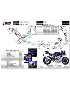 KOMPLETTER AUSPUFF MIVV SPEED EDGE TITANIUM YAMAHA R1 / R1M 2015-2021 2