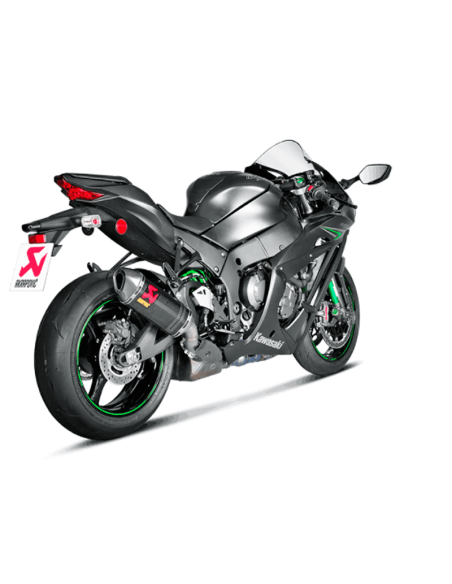 AKRAPOVIC SILENCIADOR SLIP ON CARBONO KAWASAKI ZX-10R/RR 2016-2020 REF: S-K10SO16-HZC + P-MBK10E2