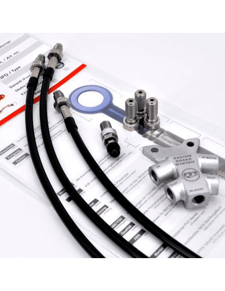 MELOTTI Kit de Latiguillos de Frenos de Competición para YAMAHA YZF-R1 2015-2021 REF: RBS.YA.315110
