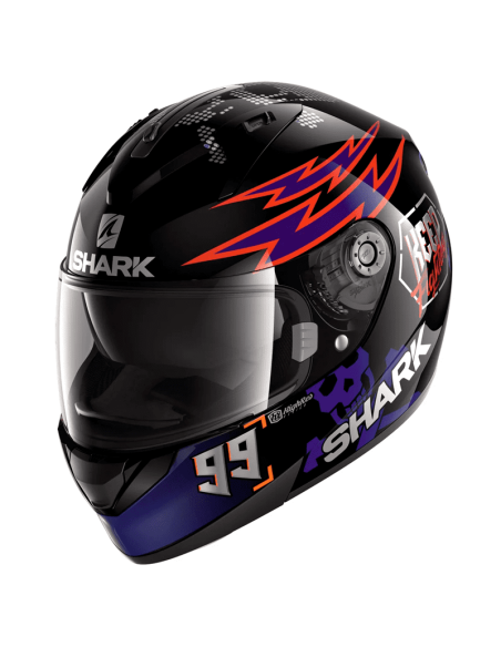 CASCO SHARK RIDILL 1.2 REPLICA LORENZO CATALAN BAD BOY BLACK / BLUE / ORANGE