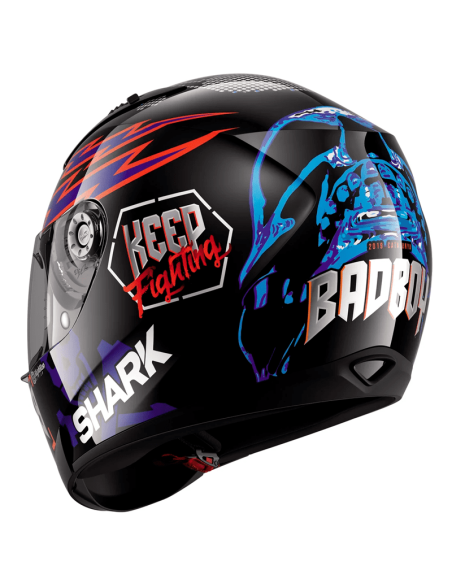 CASCO SHARK RIDILL 1.2 REPLICA LORENZO CATALAN BAD BOY BLACK / BLUE / ORANGE