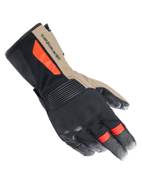 GUANTES ALPINESTARS DENALI AEROGEL DRYSTAR BLACK / DARK KHAKI / RED FLUO