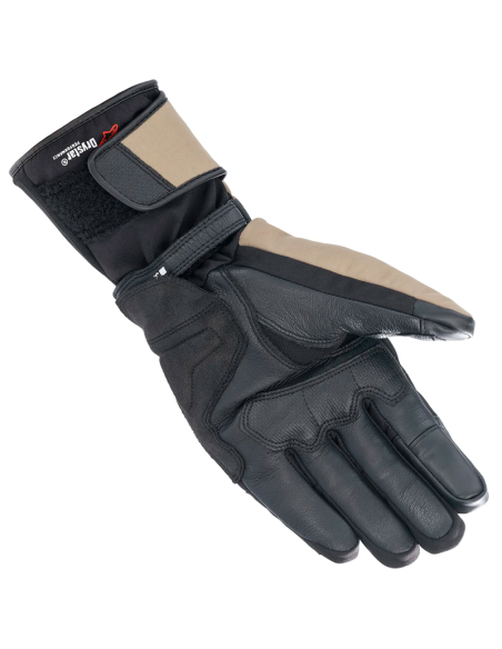 GUANTES ALPINESTARS DENALI AEROGEL DRYSTAR BLACK / DARK KHAKI / RED FLUO