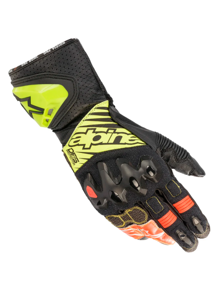 GUANTES ALPINESTARS GP TECH V2 BLACK / YELLOW FLUO / RED FLUO