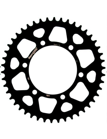 SUPERSPROX Corona Transmisión Aluminio KAWASAKI y YAMAHA 520 REF: RAL486X46BLK