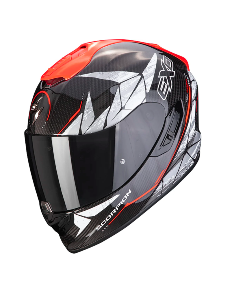 CASCO SCORPION EXO-1400 CARBON AIR ARANEA BLACK / RED NEON