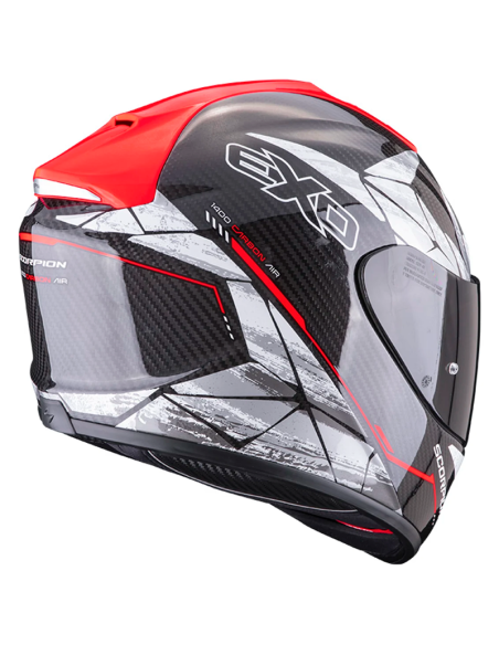 CASCO SCORPION EXO-1400 CARBON AIR ARANEA BLACK / RED NEON