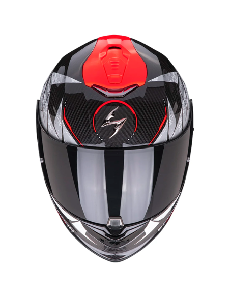 CASCO SCORPION EXO-1400 CARBON AIR ARANEA BLACK / RED NEON