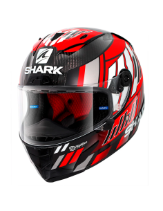 CASCO SHARK RACE-R PRO CARBON REPLICA ZARCO SPEEDBLOCK CARBON / RED / WHITE