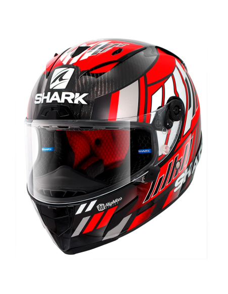 CASCO SHARK RACE-R PRO CARBON REPLICA ZARCO SPEEDBLOCK CARBON / RED / WHITE
