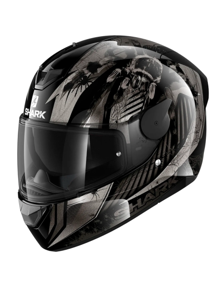 CASCO SHARK D-SKWAL 2 ATRAXX MATT BLACK / ANTHRACITE / SILVER