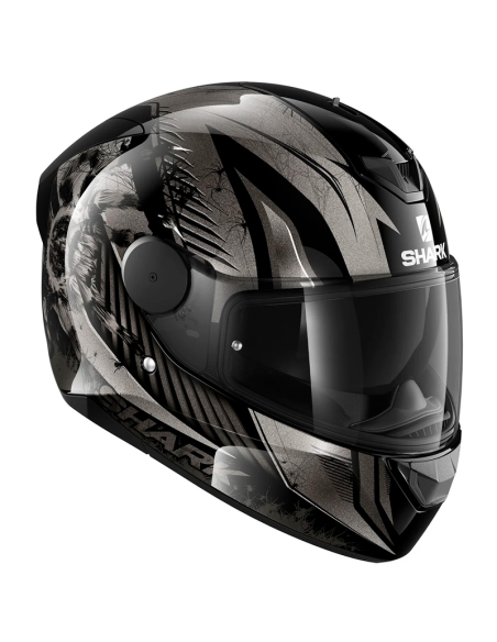 CASCO SHARK D-SKWAL 2 ATRAXX MATT BLACK / ANTHRACITE / SILVER