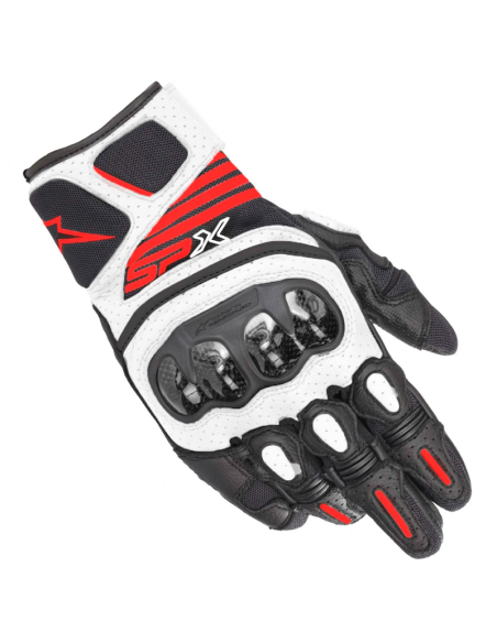 GUANTES ALPINESTARS SP X AIR CARBON V2 BLACK / WHITE / RED FLUO