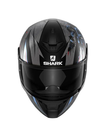 CASCO SHARK D-SKWAL 2 ATRAXX MATT BLACK / ANTHRACITE / BLUE