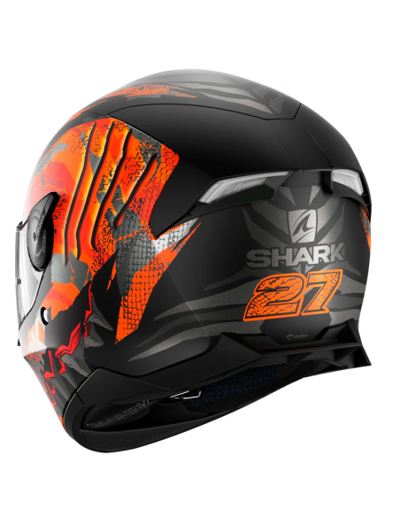 CASCO SHARK SKWAL 2.2 REPLICA IKER LECUONA MATT BLACK / ORANGE / SILVER