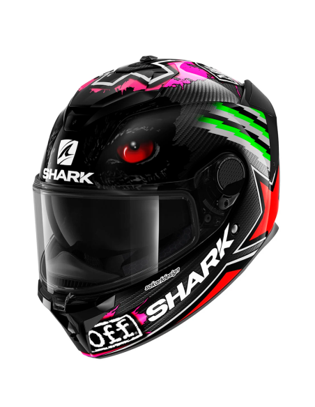 CASCO SHARK SPARTAN GT CARBON REPLICA REDDING SIGNATURE CARBON / RED / GREEN