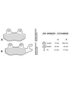 Pastillas de freno BREMBO Z04 KAWASAKI