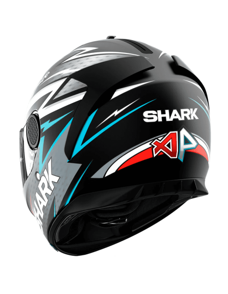CASCO SHARK SPARTAN 1.2 ADRIAN PARASSOL MAT BLACK / SILVER / RED