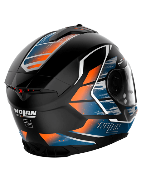 CASCO NOLAN N80-8 THUNDERBOLT N-COM FLAT BLACK / ORANGE