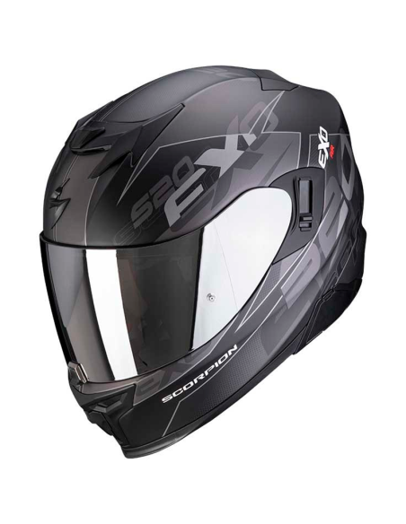 CASCO SCORPION EXO-520 AIR COVER MATT BLACK / SILVER